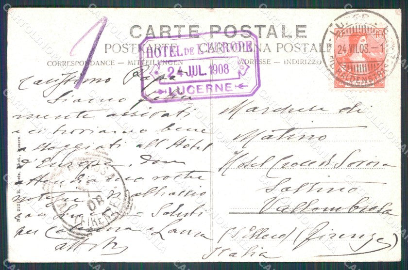 Swiss Schweiz Luzern Grand Hotel Europe AK ansichtskarten XC8410 – retro