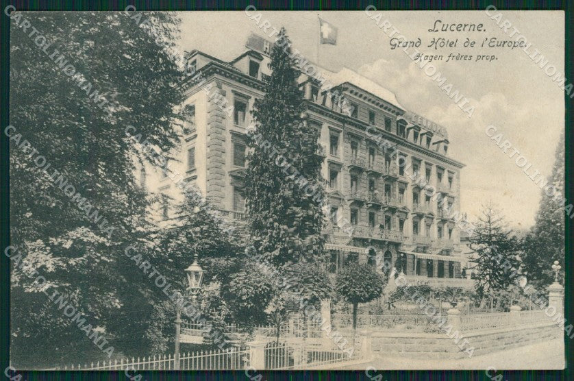 Swiss Schweiz Luzern Grand Hotel Europe AK ansichtskarten XC8411 – fronte