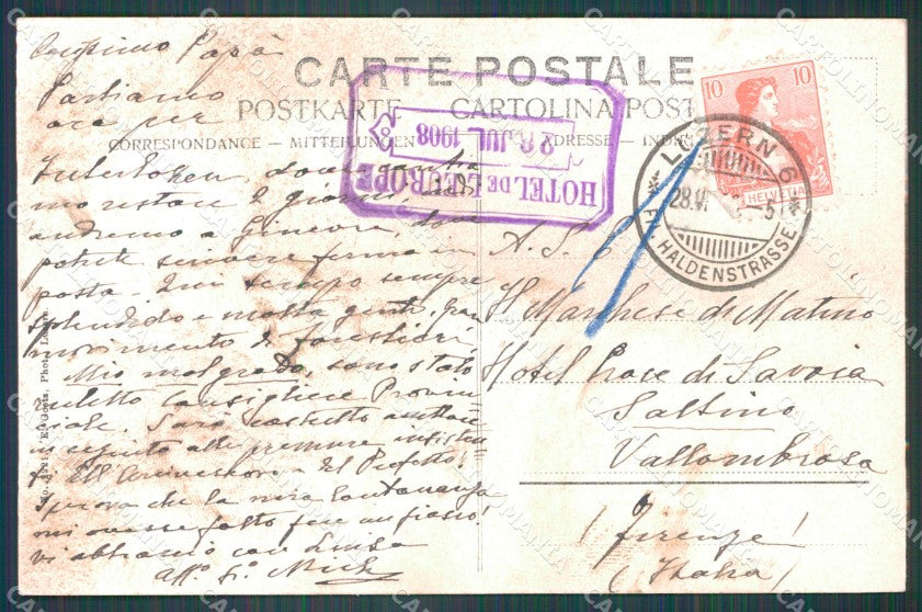 Swiss Schweiz Luzern Grand Hotel Europe AK ansichtskarten XC8411 – retro