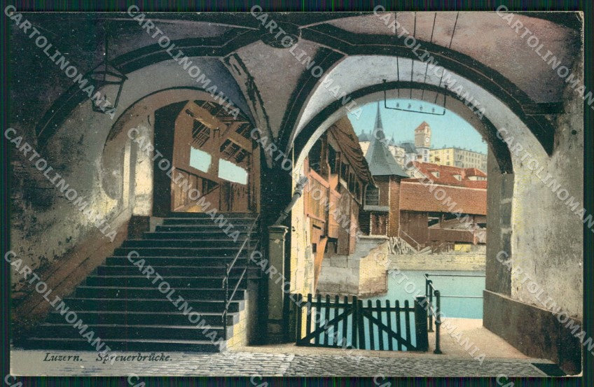 Swiss Schweiz Luzern Spreuerbrucke AK ansichtskarten XC8412 – fronte