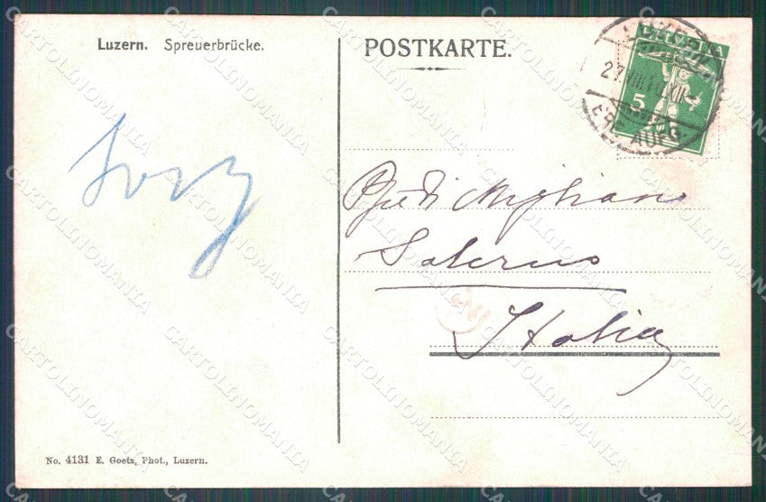 Swiss Schweiz Luzern Spreuerbrucke AK ansichtskarten XC8412 – retro