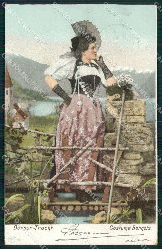 Swiss Schweiz Bern Berner Tracht Costume Bernois AK ansichtskarten XC8424 – fronte