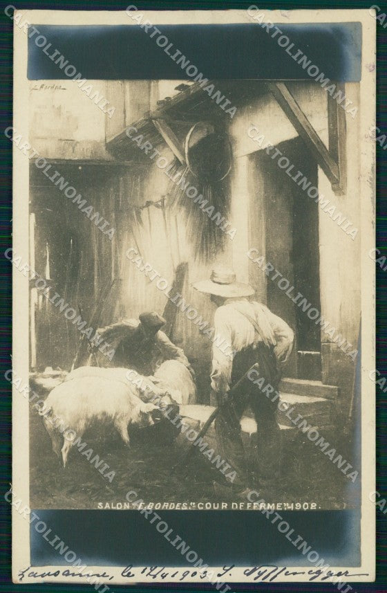 Swiss Schweiz Waadt Lausanne Bordes Salon 1902 Art Foto AK ansichtskarten XC8433 – fronte