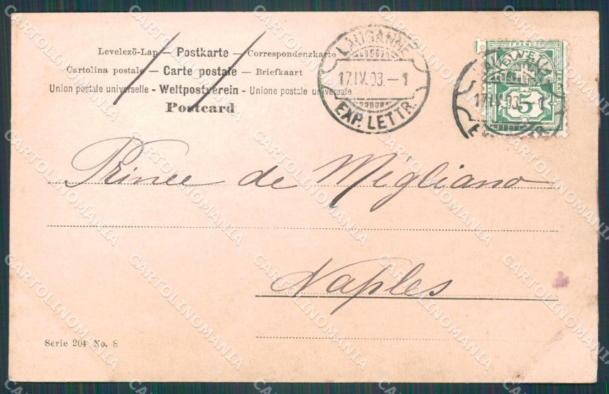 Swiss Schweiz Waadt Lausanne Maillard Salon 1902 Art Foto ansichtskarten XC8435 – retro