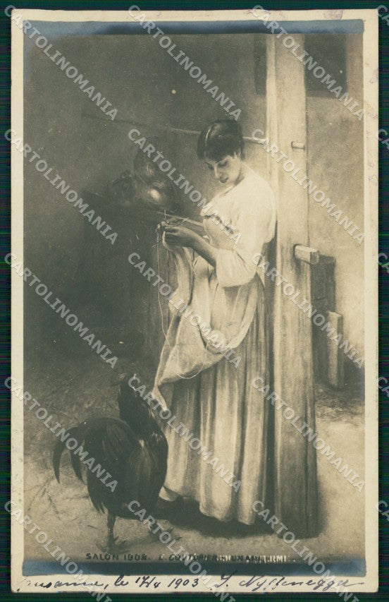 Swiss Schweiz Waadt Lausanne Couturier Salon 1902 Art Foto ansichtskarten XC8439 – fronte