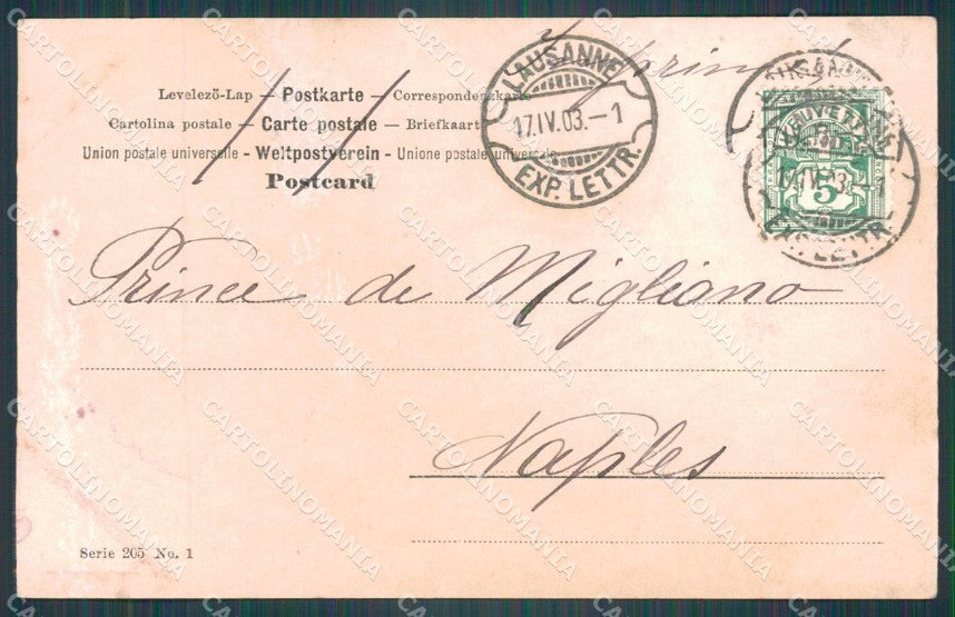 Swiss Schweiz Waadt Lausanne Couturier Salon 1902 Art Foto ansichtskarten XC8439 – retro