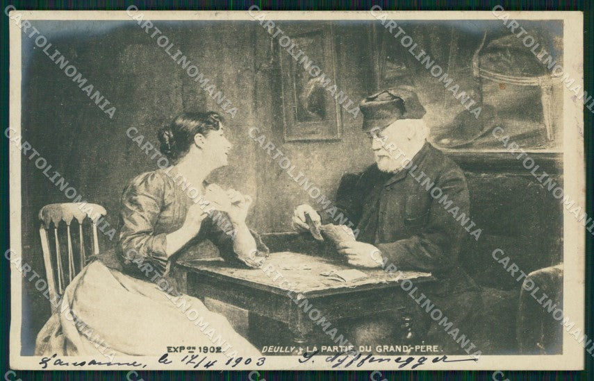 Swiss Schweiz Waadt Lausanne Deully Salon 1902 Art Foto AK ansichtskarten XC8440 – fronte