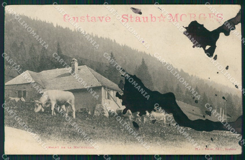 Swiss Schweiz Waadt Rances Chalet de la Mathoulaz AK ansichtskarten XC8448 – fronte
