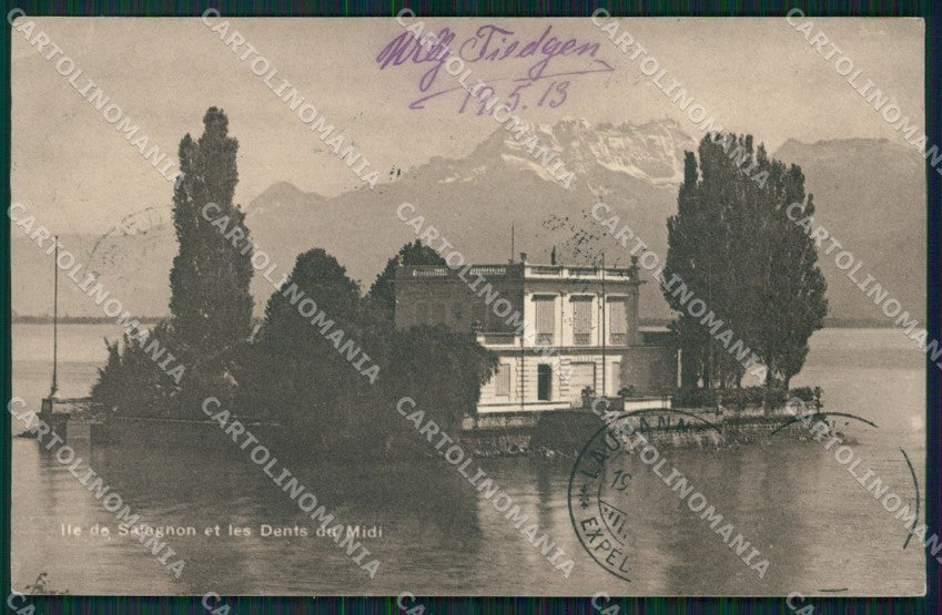 Swiss Schweiz Waadt Montreux Ile de Salagnon AK ansichtskarten XC8461 – fronte