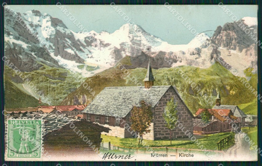 Swiss Schweiz Bern Murren Kirche AK ansichtskarten XC8465 – fronte