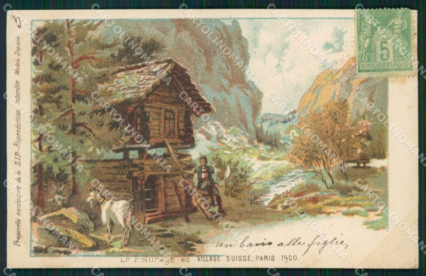 Swiss Schweiz Village Suisse Paris AK ansichtskarten XC8469 – fronte