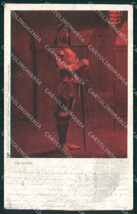 Raphael Tuck Rembrandesque On Guard AK ansichtskarten XC8497 – fronte