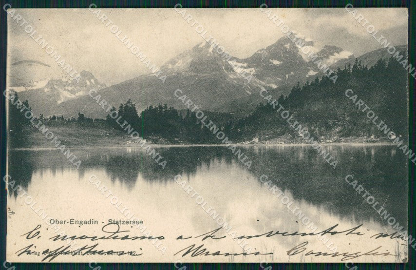 Swiss Schweiz Graubunden St Moritz Statzersee Lej da Staz ansichtskarten XC8500 – fronte