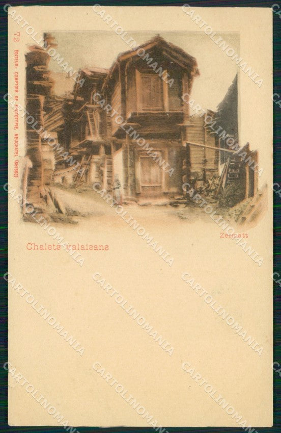Swiss Schweiz Wallis Zermatt TEARED AK ansichtskarten XC8502 – fronte
