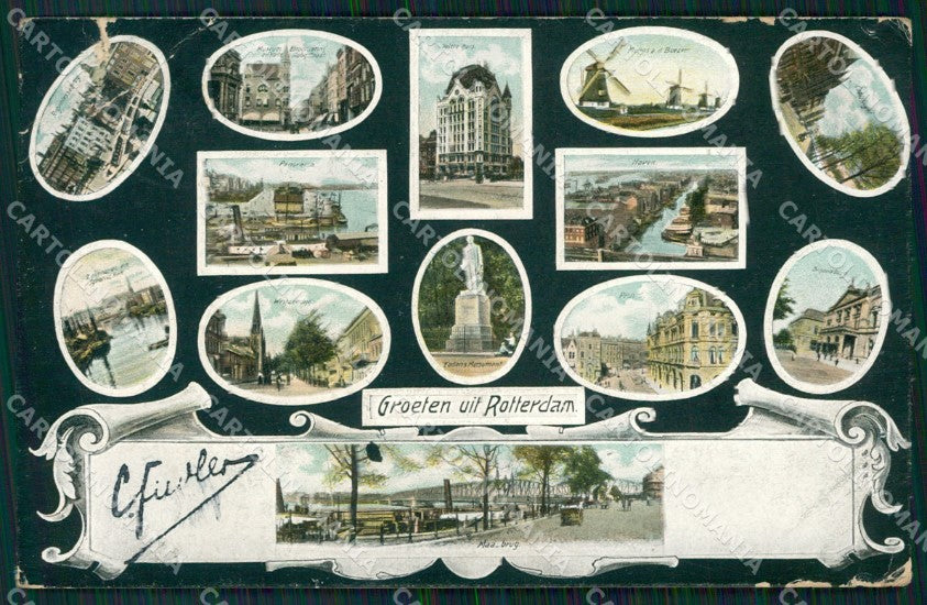 Netherlands Rotterdam CORNER CREASED AK ansichtskarten XC8506 – fronte