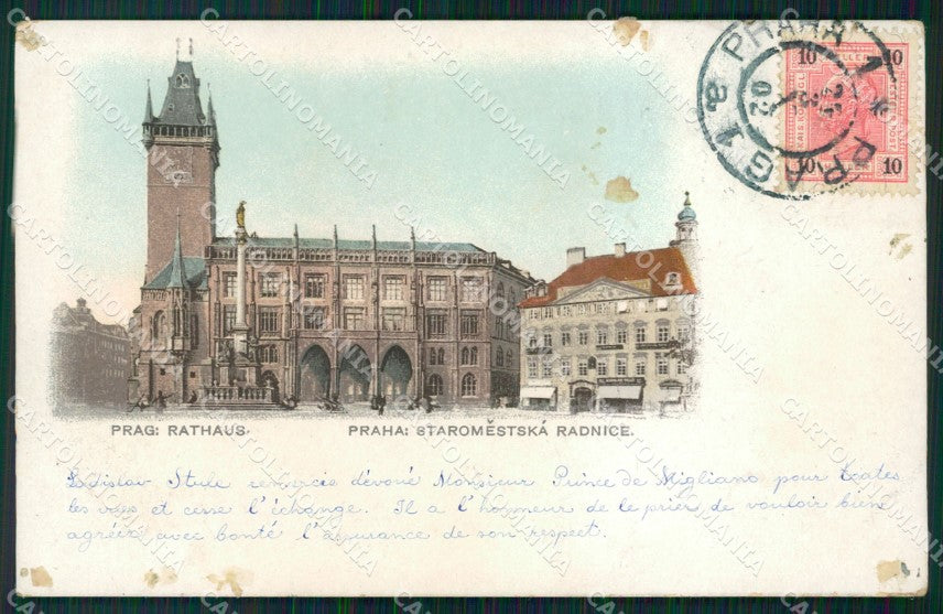 Czech Republic Prag Praha Rathaus ABRADEDAK ansichtskarten XC8514 – fronte