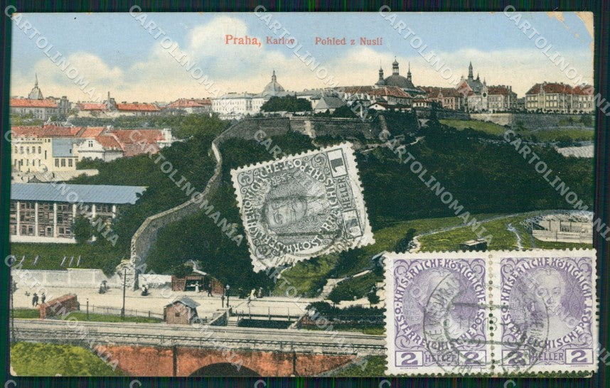 Czech Republic Prag Praha Karlov CORNER CREASED AK ansichtskarten XC8519 – fronte