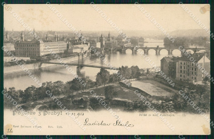 Czech Republic Prag Praha ABRADED AK ansichtskarten XC8539 – fronte