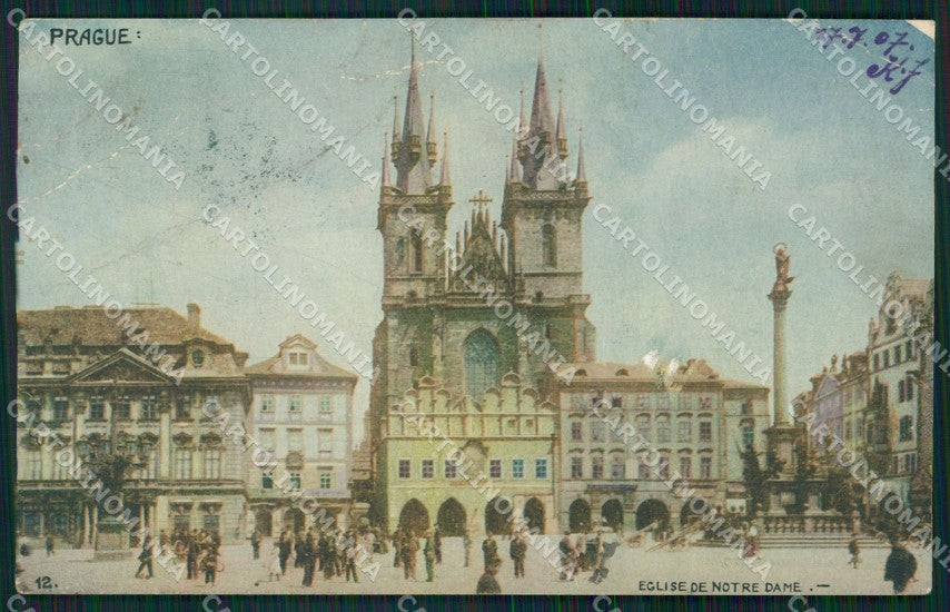 Czech Republic Prag Praha CREASED AK ansichtskarten XC8543 – fronte