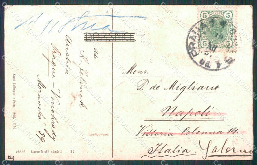 Czech Republic Prag Praha CREASED AK ansichtskarten XC8543 – retro