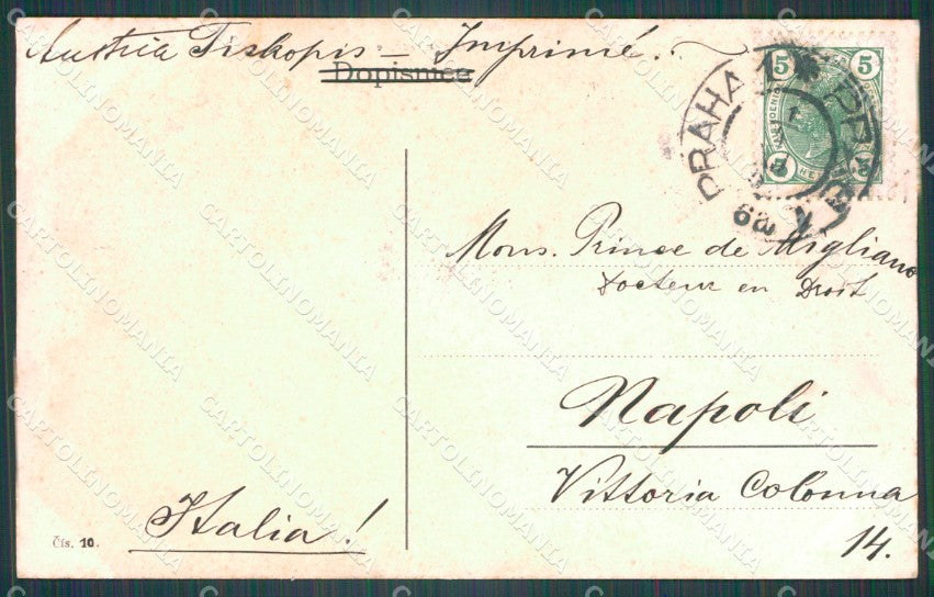 Czech Republic Prag Praha Hotel de Ville AK ansichtskarten XC8549 – retro