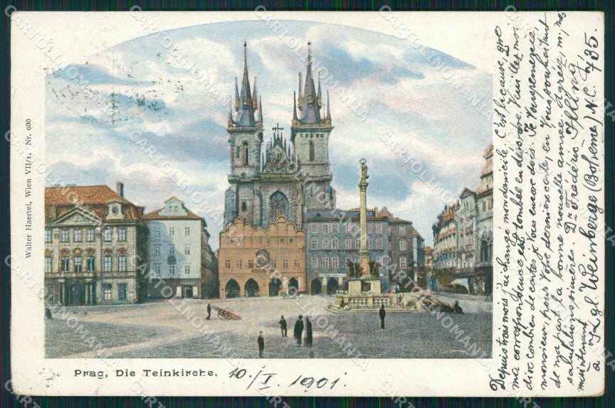 Czech Republic Prag Praha Teinkirche TEARED AK ansichtskarten XC8562 – fronte