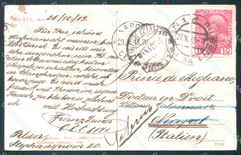 Czech Republic Plzen Pilsen Ringplatz WRINKLES AK ansichtskarten XC8566 – retro