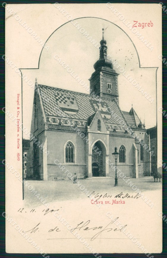 Kroatien Croazia Croatia Zagreb Crkva sv Marka AK ansichtskarten XC8588 – fronte