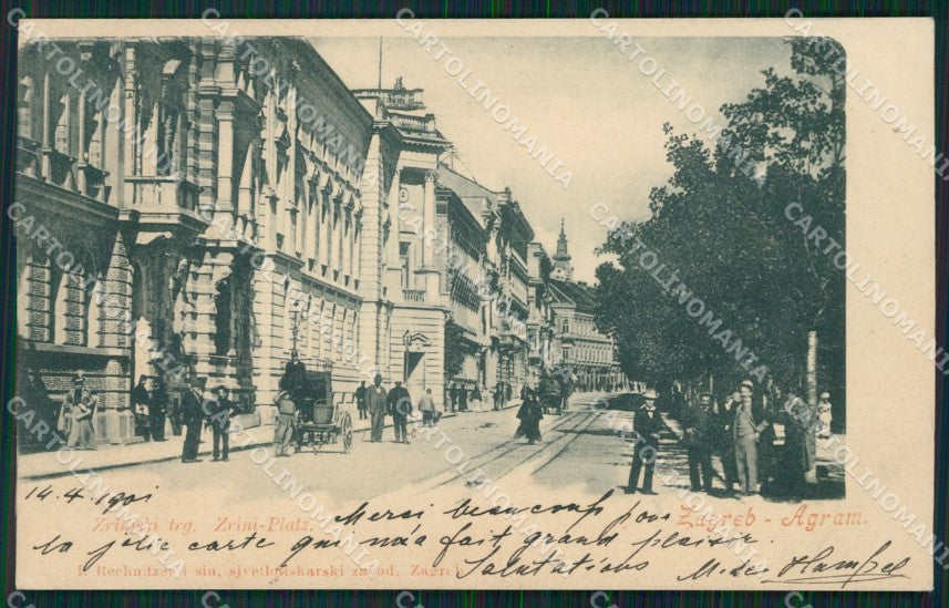 Kroatien Croazia Croatia Zagreb Zrini Platz AK ansichtskarten XC8602 – fronte