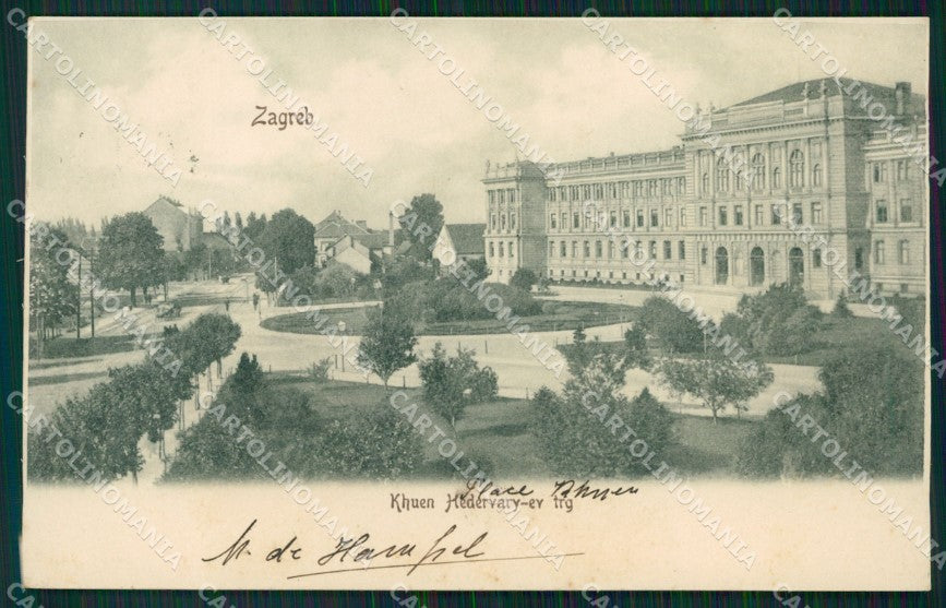 Kroatien Croazia Croatia Zagreb Khuen Hedervary ev trg AK ansichtskarten XC8616 – fronte