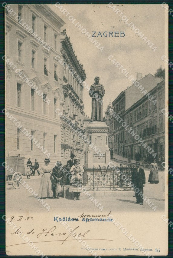 Kroatien Croazia Croatia Zagreb Kacicu spomenik AK ansichtskarten XC8620 – fronte