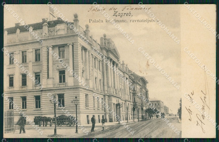 Kroatien Croazia Croatia Zagreb Palaca kr financ ravnateljstva TEAR AK XC8626 – fronte