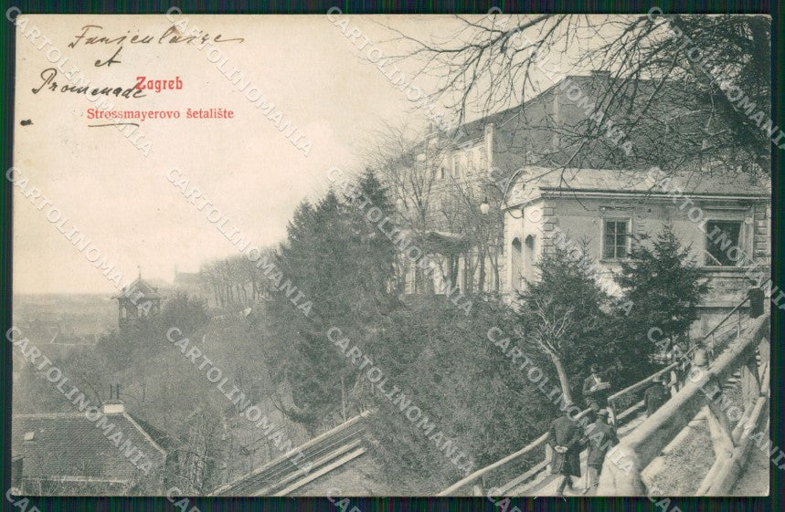 Kroatien Croazia Croatia Zagreb Strossmayerovo Setaliste ansichtskarten XC8638 – fronte