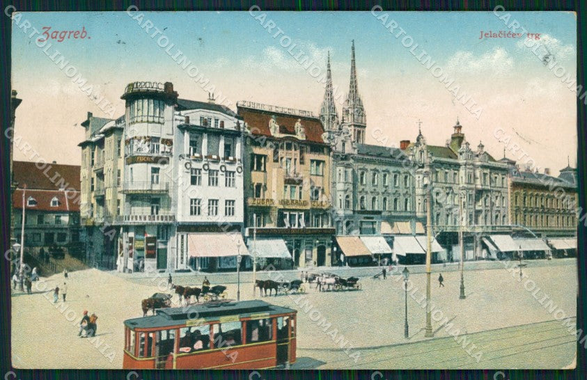 Kroatien Croazia Croatia Zagreb Jelacicev trg AK ansichtskarten XC8642 – fronte