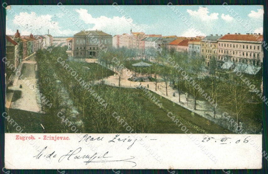 Kroatien Croazia Croatia Zagreb Zrinjevac TEAR AK ansichtskarten XC8649 – fronte