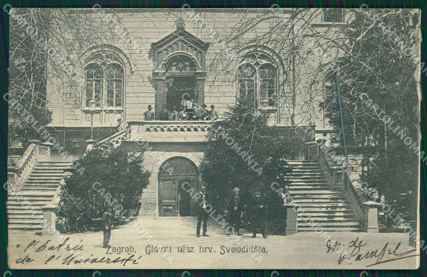 Kroatien Croazia Croatia Zagreb Universitat AK ansichtskarten XC8657 – fronte