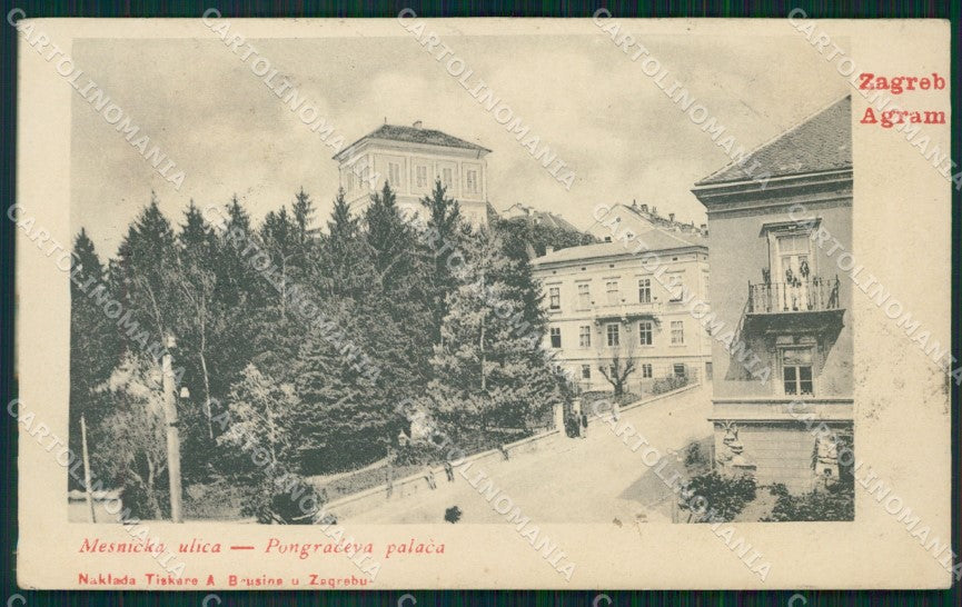 Kroatien Croazia Croatia Zagreb Mesnicka CORNER CREASED AK ansichtskarten XC8663 – fronte