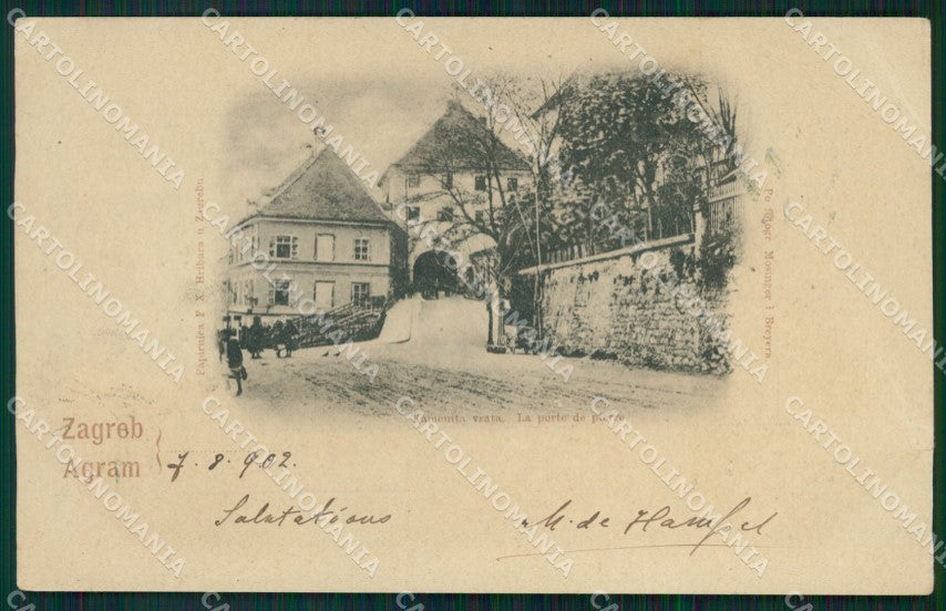 Kroatien Croazia Croatia Zagreb Kamenita Vrata TEARED AK ansichtskarten XC8668 – fronte