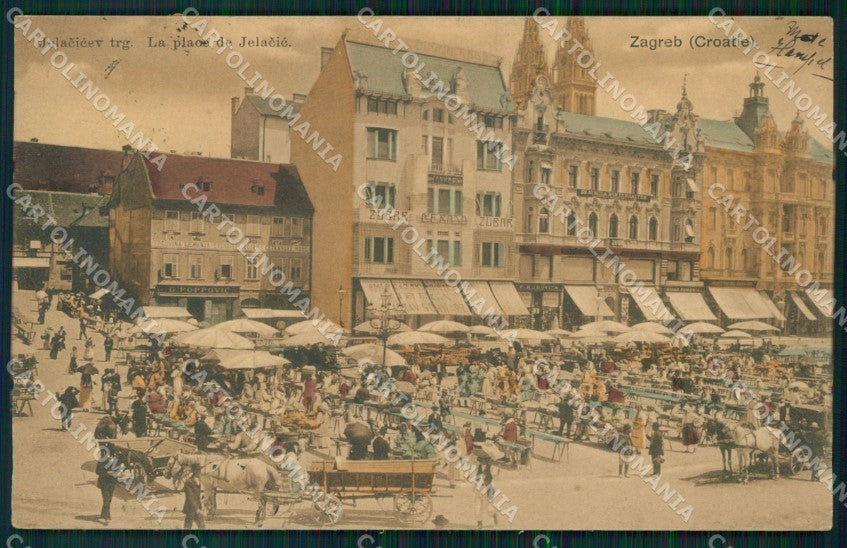 Kroatien Croazia Croatia Zagreb Jelacicev trg AK ansichtskarten XC8675 – fronte
