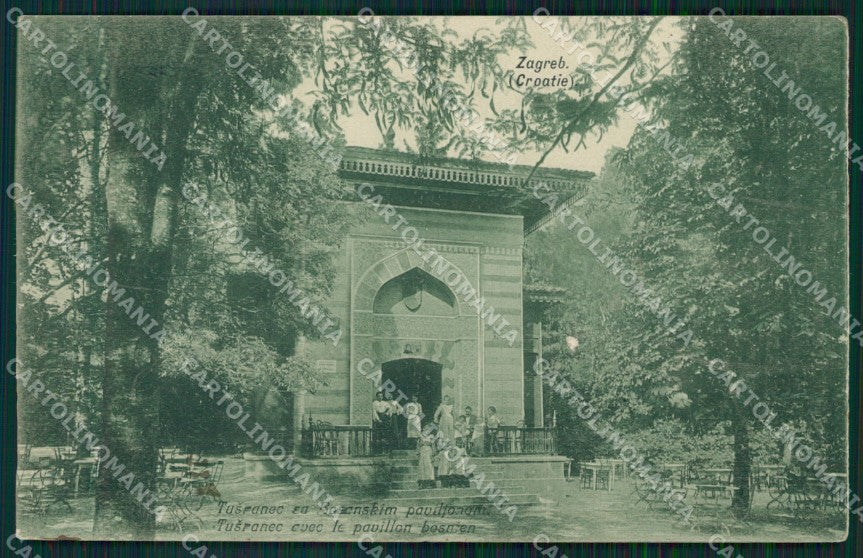 Kroatien Croazia Croatia Zagreb Tuskanec pavillon bosnien ansichtskarten XC8691 – fronte