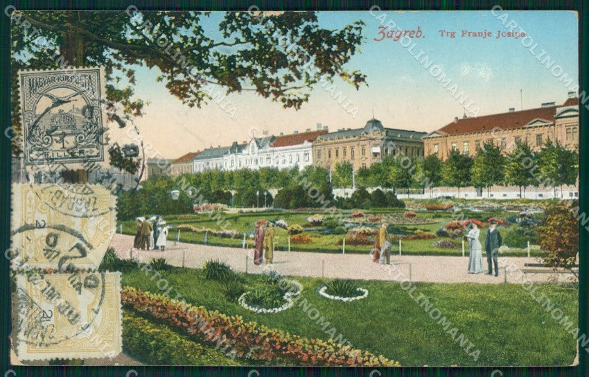 Kroatien Croazia Croatia Zagreb Trg Franje Josipa AK ansichtskarten XC8705 – fronte