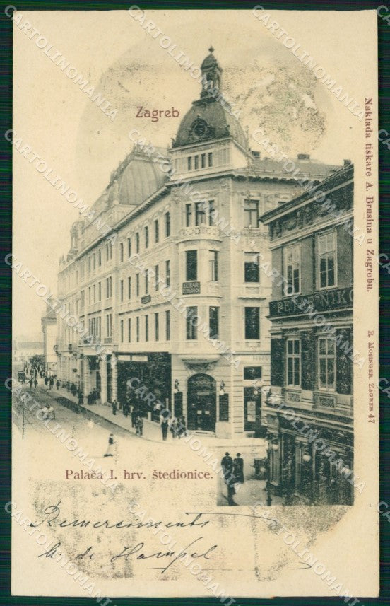 Kroatien Croazia Croatia Zagreb ABRADED AK ansichtskarten XC8706 – fronte