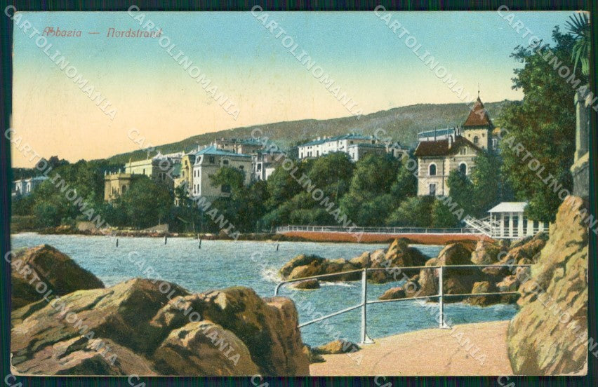 Kroatien Croazia Croatia Opatija Abbazia CREASED AK ansichtskarten XC8763 – fronte