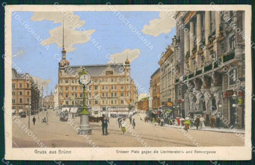 Czech Republic Brno Brunn Namesti Svobody TEARED AK ansichtskarten XC8778 – fronte