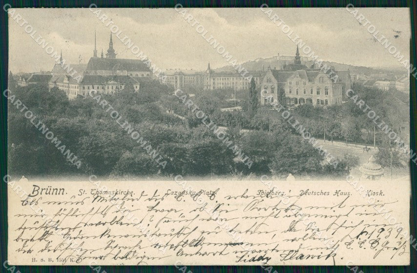 Czech Republic Brno Brunn CREASED AK ansichtskarten XC8782 – fronte