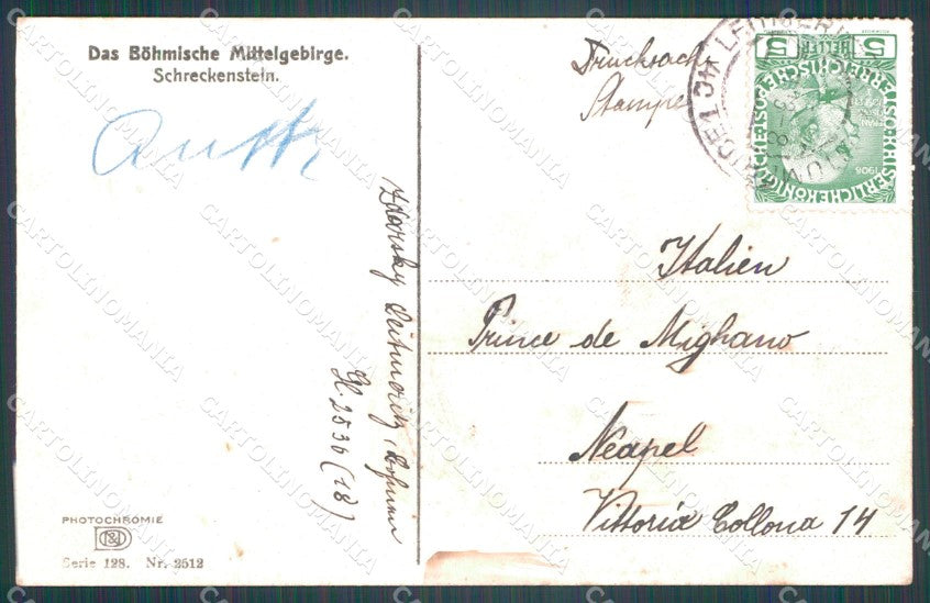 Czech Republic Bohmische Mittelgebirge Usti nad Labem Strekov Castle AK XC8808 – retro