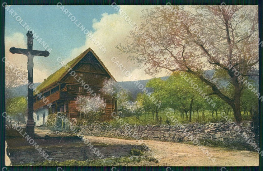 Czech Rep Bohmische Mittelgebirge Tasov Taschow Burg Schreckenstein AK XC8809 – fronte