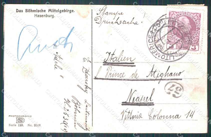 Czech Republic Bohmische Mittelgebirge Statni hrad Hazmburk AK XC8815 – retro