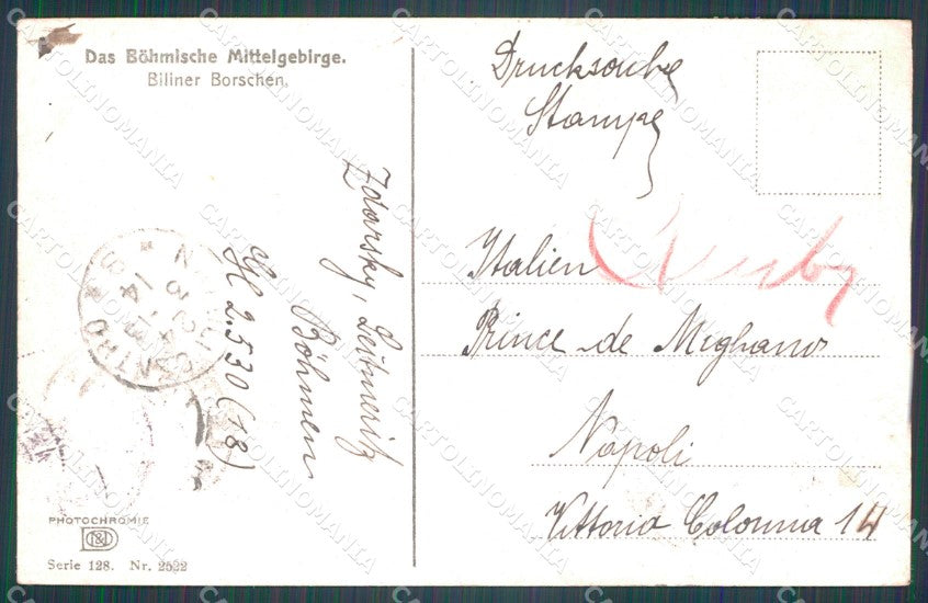 Czech Republic Bohmische Mittelgebirge Bilina Bilin Biliner Borschen AK XC8819 – retro