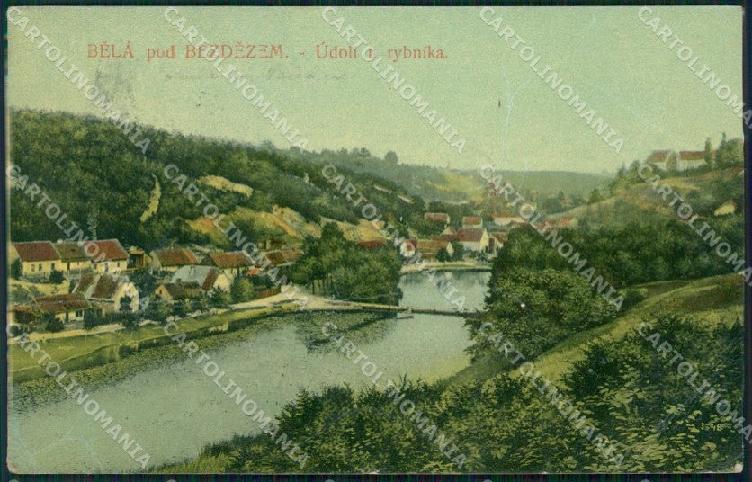 Czech Republic Bela pod Bezdezem CREASED HOLE AK ansichtskarten XC8841 – fronte